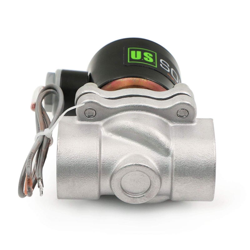 U.S. Solid 3/4" Stainless Steel Electric Solenoid Valve 24V DC N.C. Air Water Oil VITON - Image 5